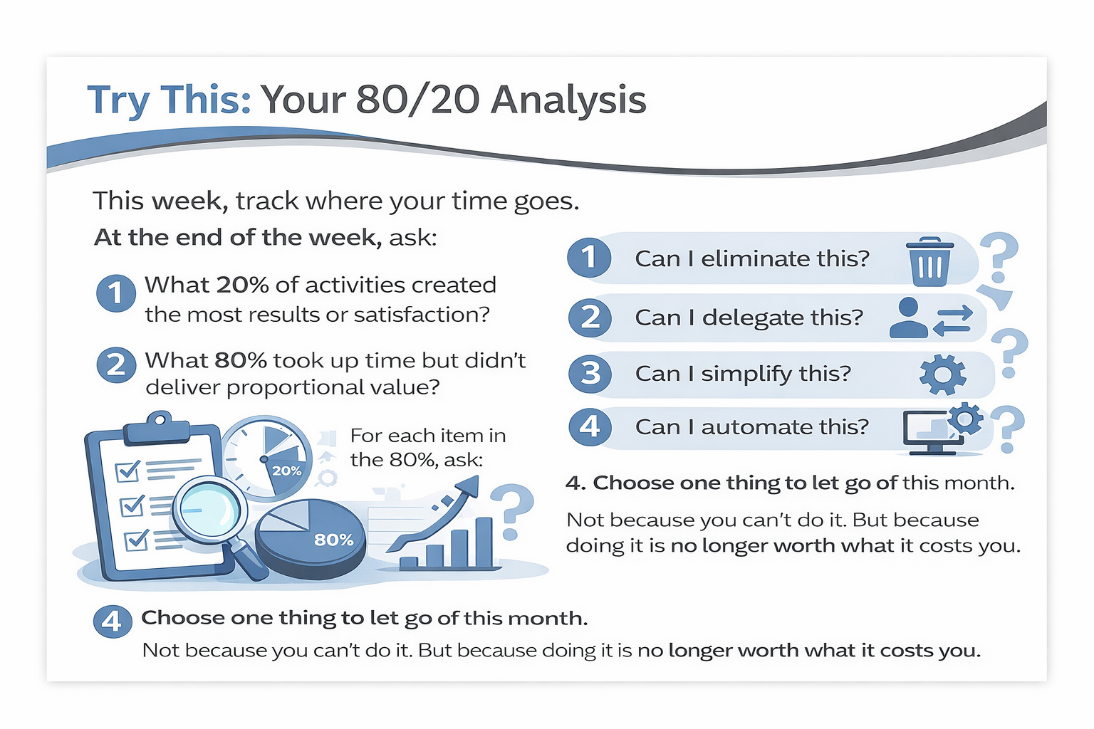 Simplifying Without Sacrificing: The 80/20 Rule for Life Design